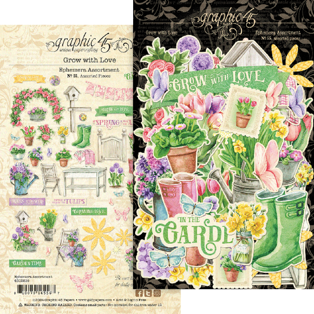 Graphic 45 Grow with Love Ephemera Assortment (4502819) (DISCONTINUED)