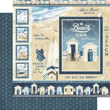 Graphic 45 The Beach is Calling 12x12 Inch Collection Pack (4502823)