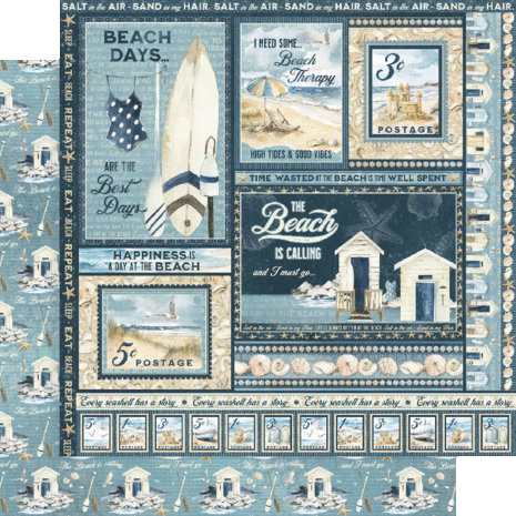 Graphic 45 The Beach is Calling 8x8 Inch Collection Pack (4502822)
