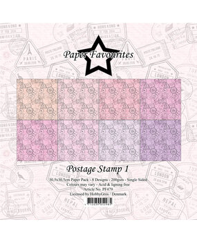 Paper Favourites Postage Stamp 1 12x12 Inch Paper Pack (PF479) (DISCONTINUED)