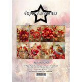 Paper Favourites Red and Gold A5 Paper Pack (PFA122) (DISCONTINUED)