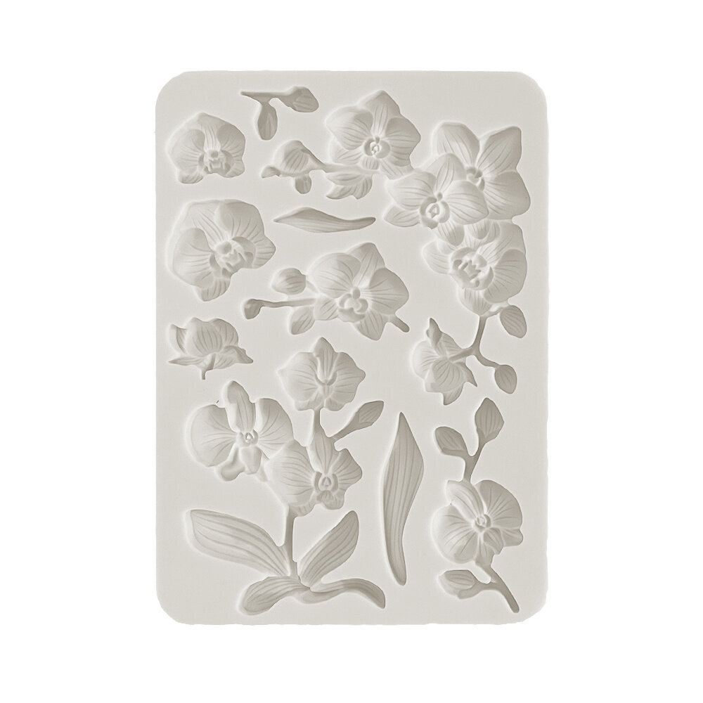 Stamperia Orchids and Cats Silicon Mould A5 Orchids (KACMA521)
