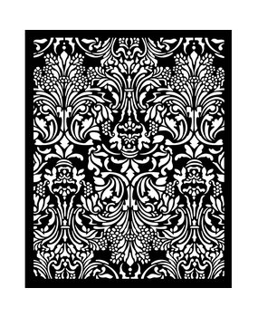 Stamperia Sir Vagabond in Fantasy World Thick Stencil 20x25cm Damasque (KSTD158) (DISCONTINUED)