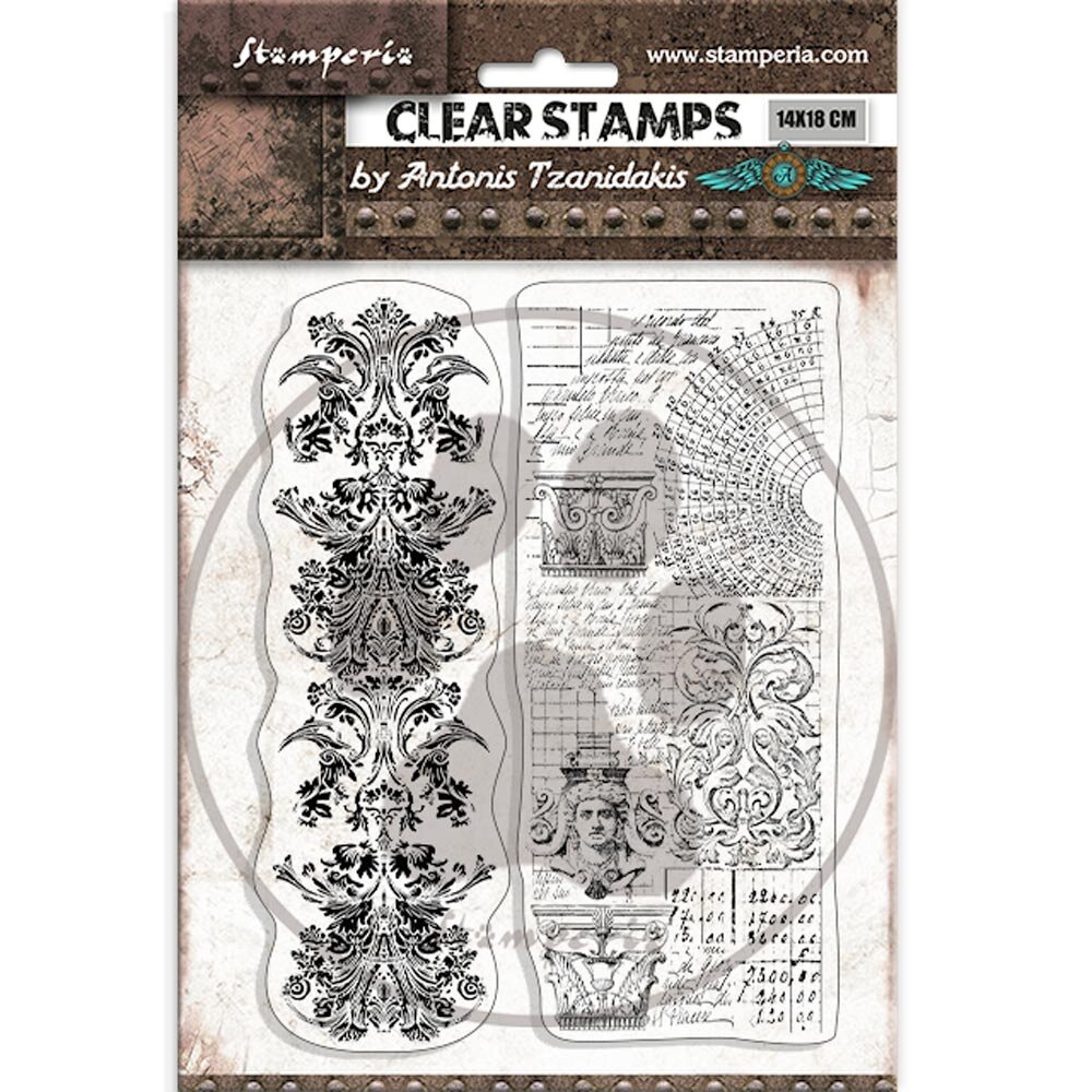 Stamperia Sir Vagabond in Fantasy World Clear Stamps 2 Borders (WTK189) (DISCONTINUED)