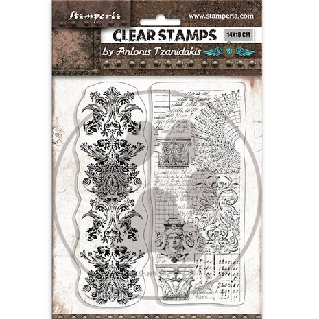 Stamperia Sir Vagabond in Fantasy World Clear Stamps 2 Borders (WTK189) (DISCONTINUED)