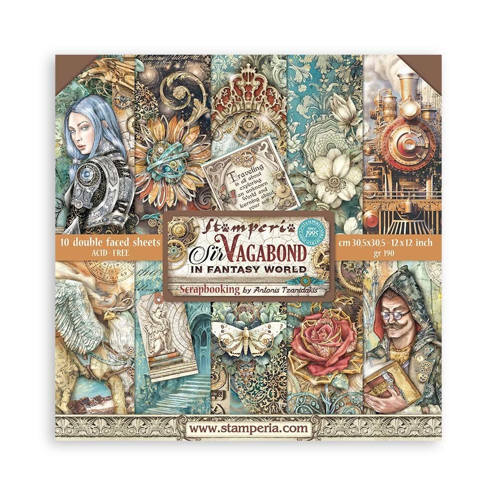 Stamperia Sir Vagabond in Fantasy World 12x12 Inch Paper Pack (SBBL148)
