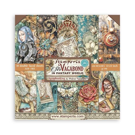 Stamperia Sir Vagabond in Fantasy World 12x12 Inch Paper Pack (SBBL148)