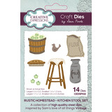 Creative Expressions Sam Poole Craft Die Rustic Homestead Kitchen Stool Set (CEDSP032) (OUTLET)