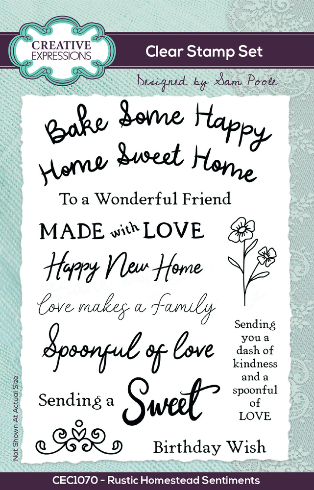 Creative Expressions Sam Poole A6 Clear Stamp Rustic Homestead Sentiments (CEC1070) (OUTLET) Creative Expressions Sam Poole A6 Clear Stamp Rustic Homestead Sentiments (CEC1070) (OUTLET)