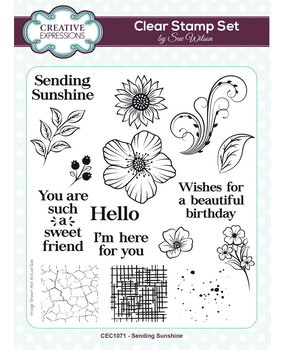 Creative Expressions Sue Wilson A5 Clear Stamp Sending Sunshine (CEC1071) (OUTLET)