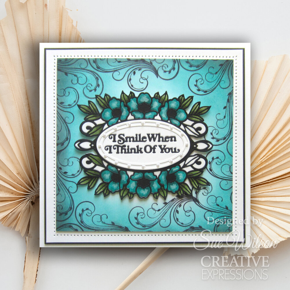Creative Expressions Sue Wilson Craft Die Mini Shadowed Sentiments I Smile When I Think Of You (CEDSS042) (OUTLET)