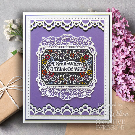 Creative Expressions Sue Wilson Craft Die Mini Shadowed Sentiments I Smile When I Think Of You (CEDSS042) (OUTLET)