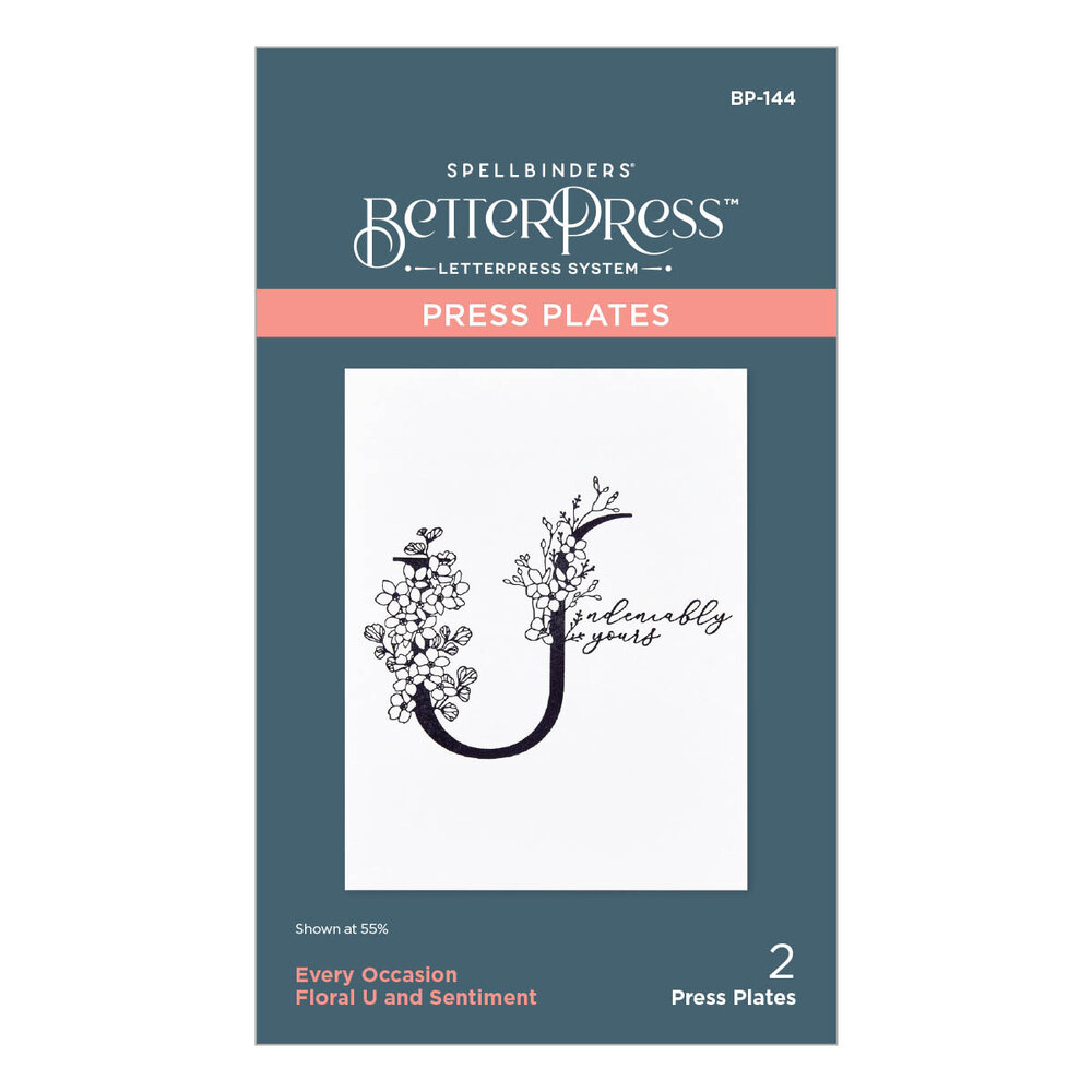 Spellbinders Every Occasion Floral U and Sentiment Press Plate (BP-144) (OUTLET) Spellbinders Every Occasion Floral U and Sentiment Press Plate (BP-144) (OUTLET)