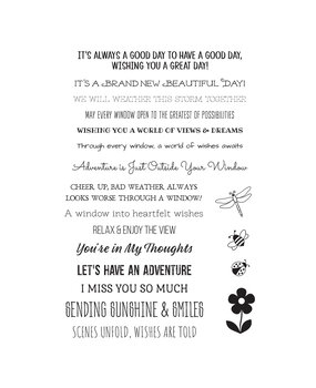 Spellbinders Sending Sunshine Sentiments Clear Stamp Set (STP-222) (DISCONTINUED) Spellbinders Sending Sunshine Sentiments Clear Stamp Set (STP-222) (DISCONTINUED)