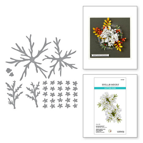 Spellbinders Queen Anne's Lace and Ladybugs Etched Dies (S4-1327)