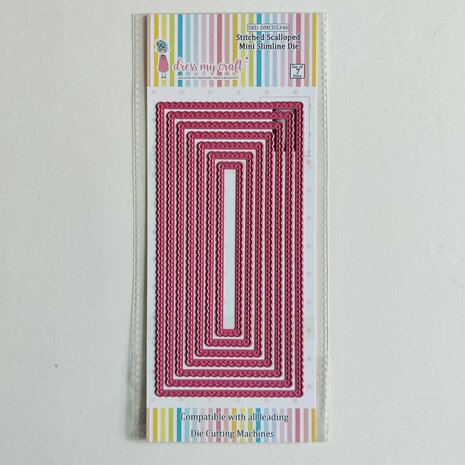 Dress My Craft Cutting Die Slimline Mini Stitched Scalloped (DMCD5346) (OUTLET) Dress My Craft Cutting Die Slimline Mini Stitched Scalloped (DMCD5346) (OUTLET)