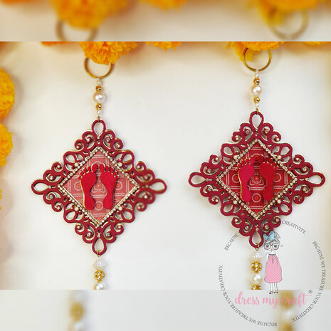 Dress My Craft Cutting Die Basic Designer Lacey Square Frame (DMCD5423) (OUTLET)