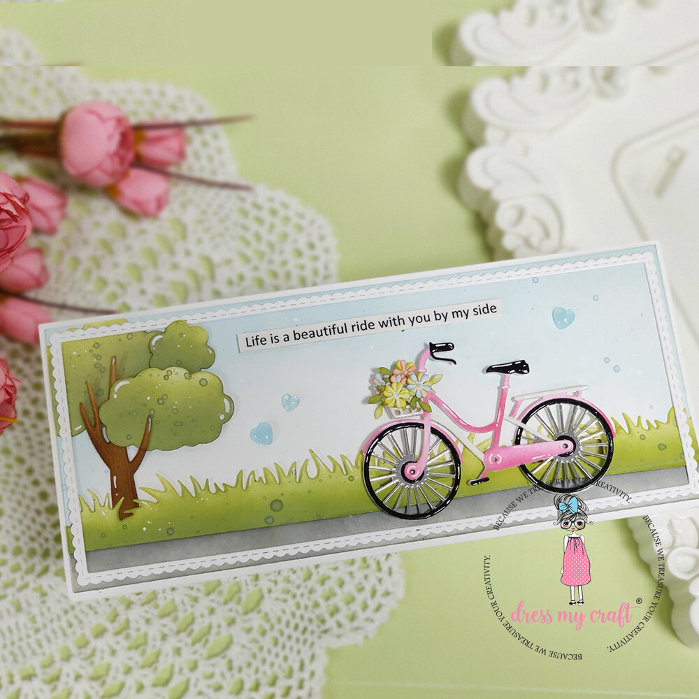 Dress My Craft Cutting Die Basic Designer Bicycle (DMCD5566) (OUTLET)
