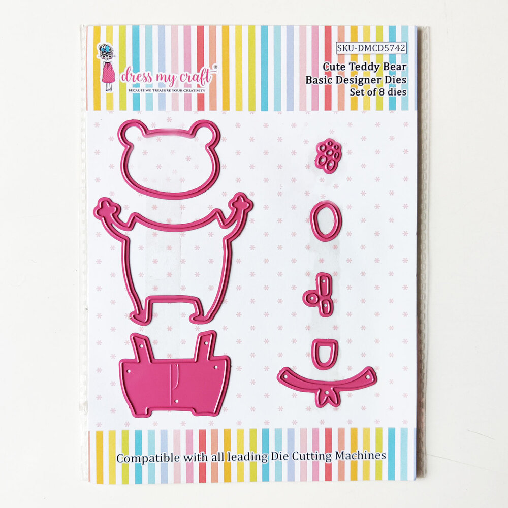 Dress My Craft Cutting Die Basic Designer Cute Teddy Bear (DMCD5742) (OUTLET) Dress My Craft Cutting Die Basic Designer Cute Teddy Bear (DMCD5742) (OUTLET)