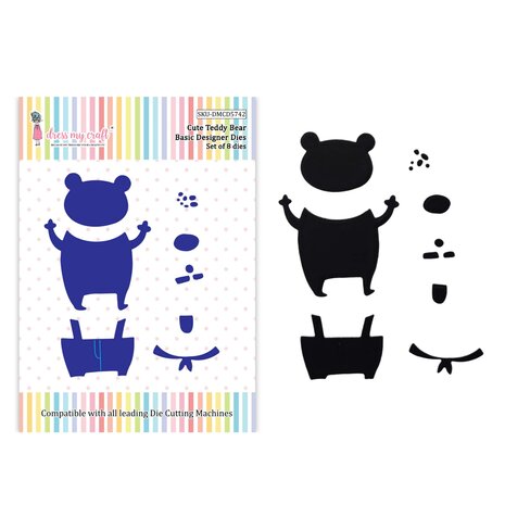 Dress My Craft Cutting Die Basic Designer Cute Teddy Bear (DMCD5742) (OUTLET) Dress My Craft Cutting Die Basic Designer Cute Teddy Bear (DMCD5742) (OUTLET)