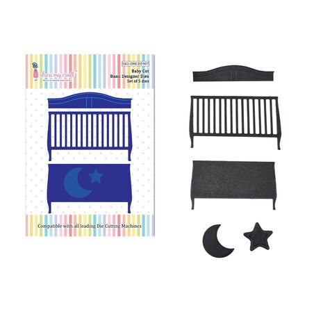 Dress My Craft Cutting Die Basic Designer Baby Cot (DMCD5907) (OUTLET)