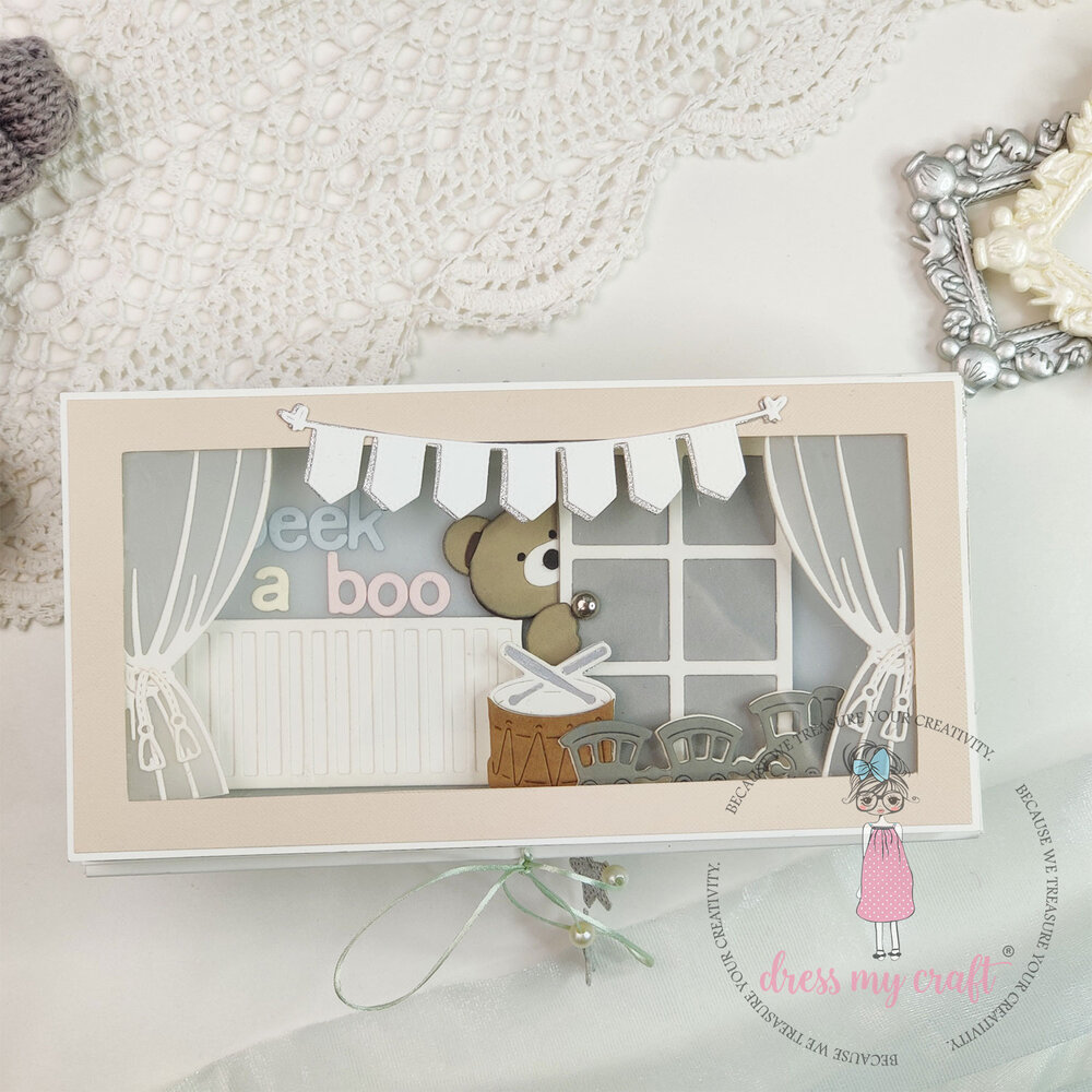 Dress My Craft Cutting Die Basic Designer Baby Cot (DMCD5907) (OUTLET)