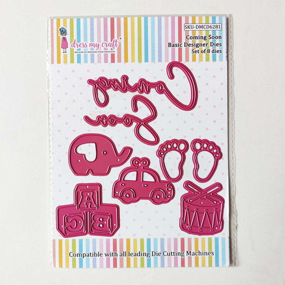 Dress My Craft Cutting Die Basic Designer Coming Soon (DMCD6281) (OUTLET)