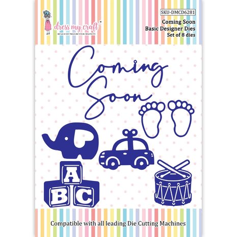 Dress My Craft Cutting Die Basic Designer Coming Soon (DMCD6281) (OUTLET)
