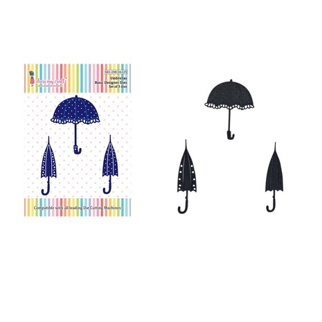 Dress My Craft Cutting Die Basic Designer Umbrellas (DMCD6325) (OUTLET)