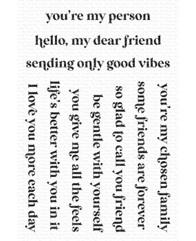 My Favorite Things Essential Friendship Messages Clear Stamps (CS-861) (DISCONTINUED)