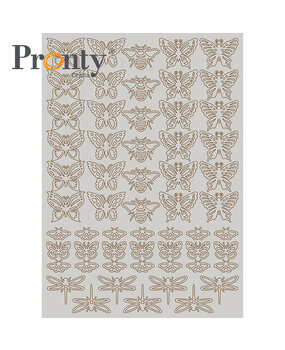 Pronty Crafts Beautiful Butterfly A4 Grey Chipboard Butterflies (492.001.056) (DISCONTINUED)