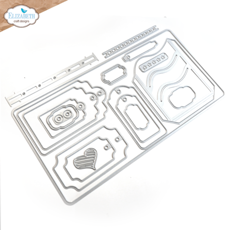 Elizabeth Craft Designs Journal Elements Labels, Tags and More Dies (2111) (DISCONTINUED)