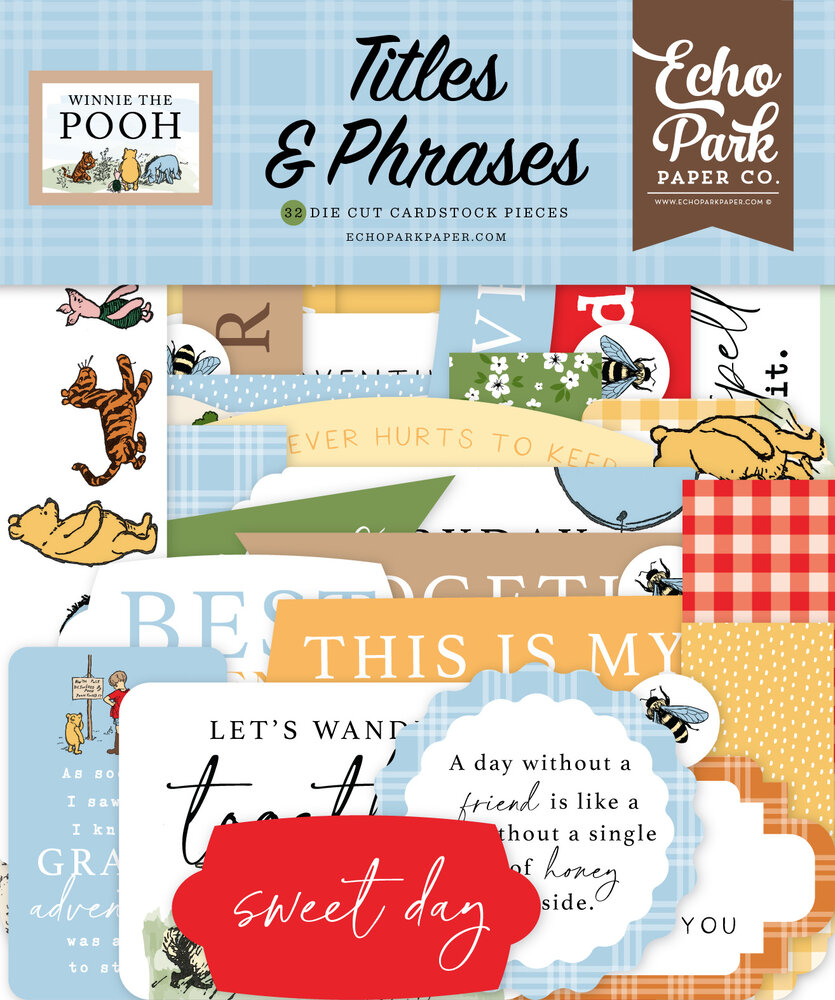 Echo Park Winnie The Pooh Titles & Phrases (WTP363032) (DISCONTINUED)