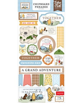 Echo Park Winnie The Pooh Chipboard Phrases (WTP363022) (DISCONTINUED)
