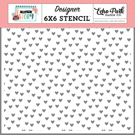 Echo Park Melt My Heart Stencil (TOS360035) (OUTLET)
