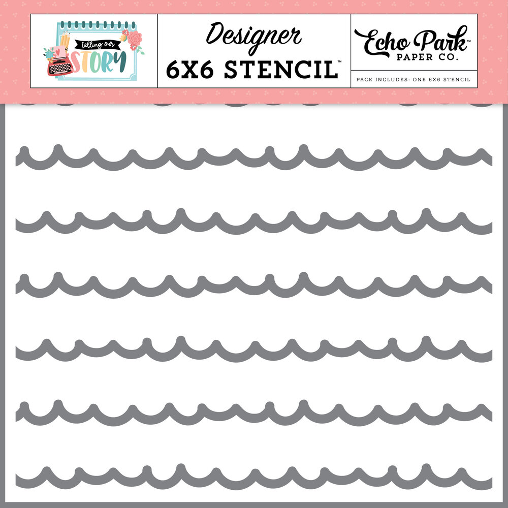 Echo Park Story Of Us Scallops Stencil (TOS360033) (OUTLET)