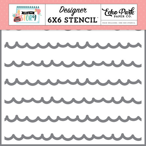 Echo Park Story Of Us Scallops Stencil (TOS360033) (OUTLET)