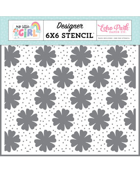 Echo Park Watch Me Grow Flowers Stencil (MLG358035) (DISCONTINUED)