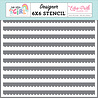 Echo Park Scallop Stripes Stencil (MLG358034) (OUTLET)