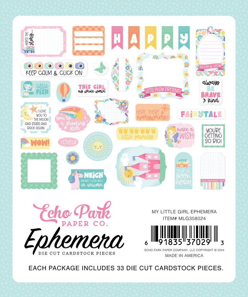Echo Park My Little Girl Ephemera (MLG358024) (OUTLET) Echo Park My Little Girl Ephemera (MLG358024) (OUTLET)