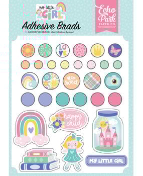 Echo Park My Little Girl Adhesive Brads (MLG358020) (DISCONTINUED)