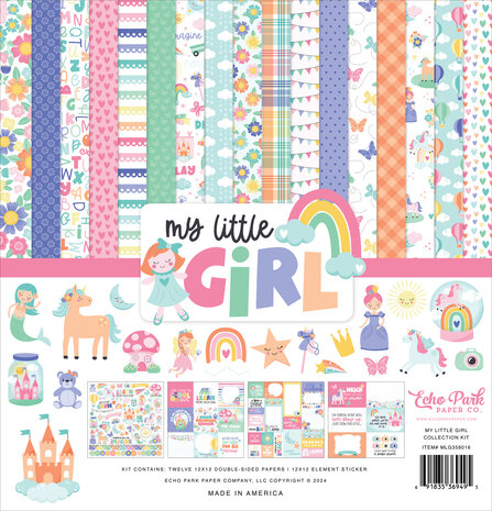 Echo Park My Little Girl 12x12 Inch Collection Kit (MLG358016) (DISCONTINUED) Echo Park My Little Girl 12x12 Inch Collection Kit (MLG358016) (DISCONTINUED)