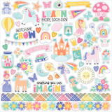 Echo Park My Little Girl 12x12 Inch Element Sticker (MLG358014) (DISCONTINUED)