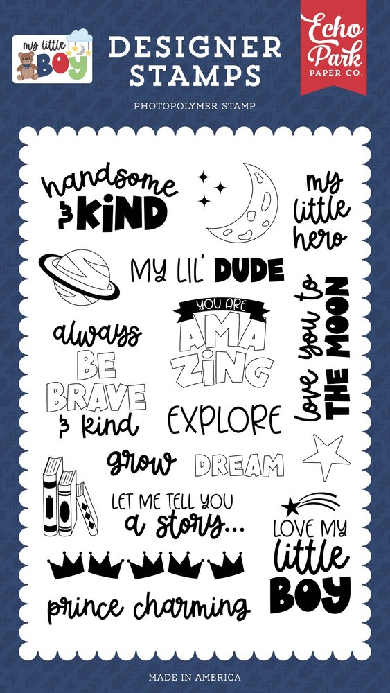Echo Park Handsome And Kind Clear Stamps (MLB357045) (DISCONTINUED) Echo Park Handsome And Kind Clear Stamps (MLB357045) (DISCONTINUED)