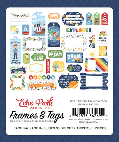 Echo Park My Little Boy Frames & Tags (MLB357025) (OUTLET)