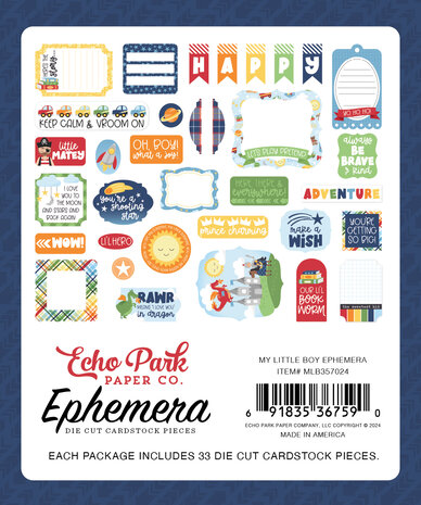 Echo Park My Little Boy Ephemera (MLB357024) (DISCONTINUED) Echo Park My Little Boy Ephemera (MLB357024) (DISCONTINUED)