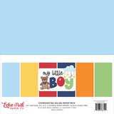 Echo Park My Little Boy 12x12 Inch Coordinating Solids Paper Pack (MLB357015) (DISCONTINUED)
