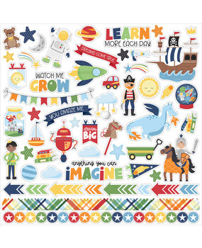 Echo Park My Little Boy 12x12 Inch Element Sticker (MLB357014) (DISCONTINUED)