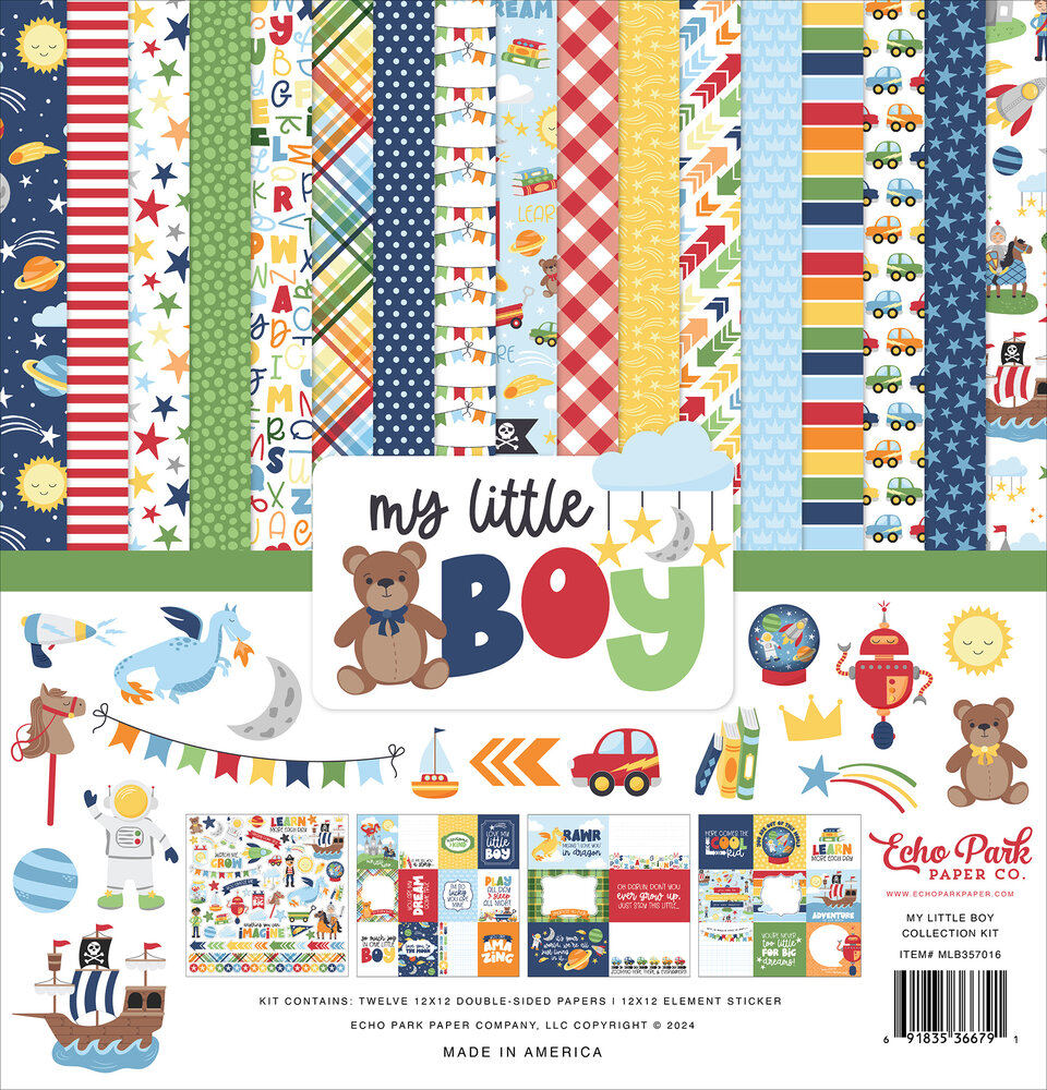Echo Park My Little Boy 12x12 Inch Collection Kit (MLB357016) (DISCONTINUED) Echo Park My Little Boy 12x12 Inch Collection Kit (MLB357016) (DISCONTINUED)