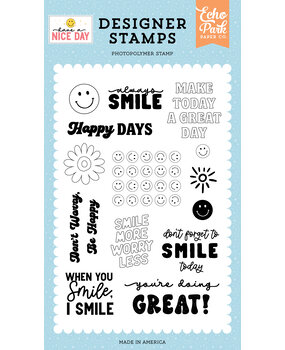 Echo Park Don't Forget To Smile Clear Stamps (HND361047) (DISCONTINUED)